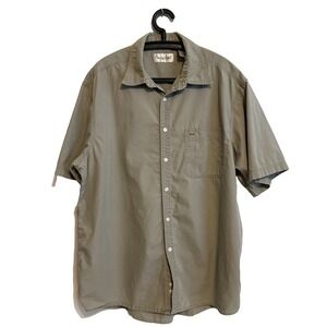 Sedgefield Mens Tan Size XL Short Sleeve Button Down Shirt Casual Utility Basic